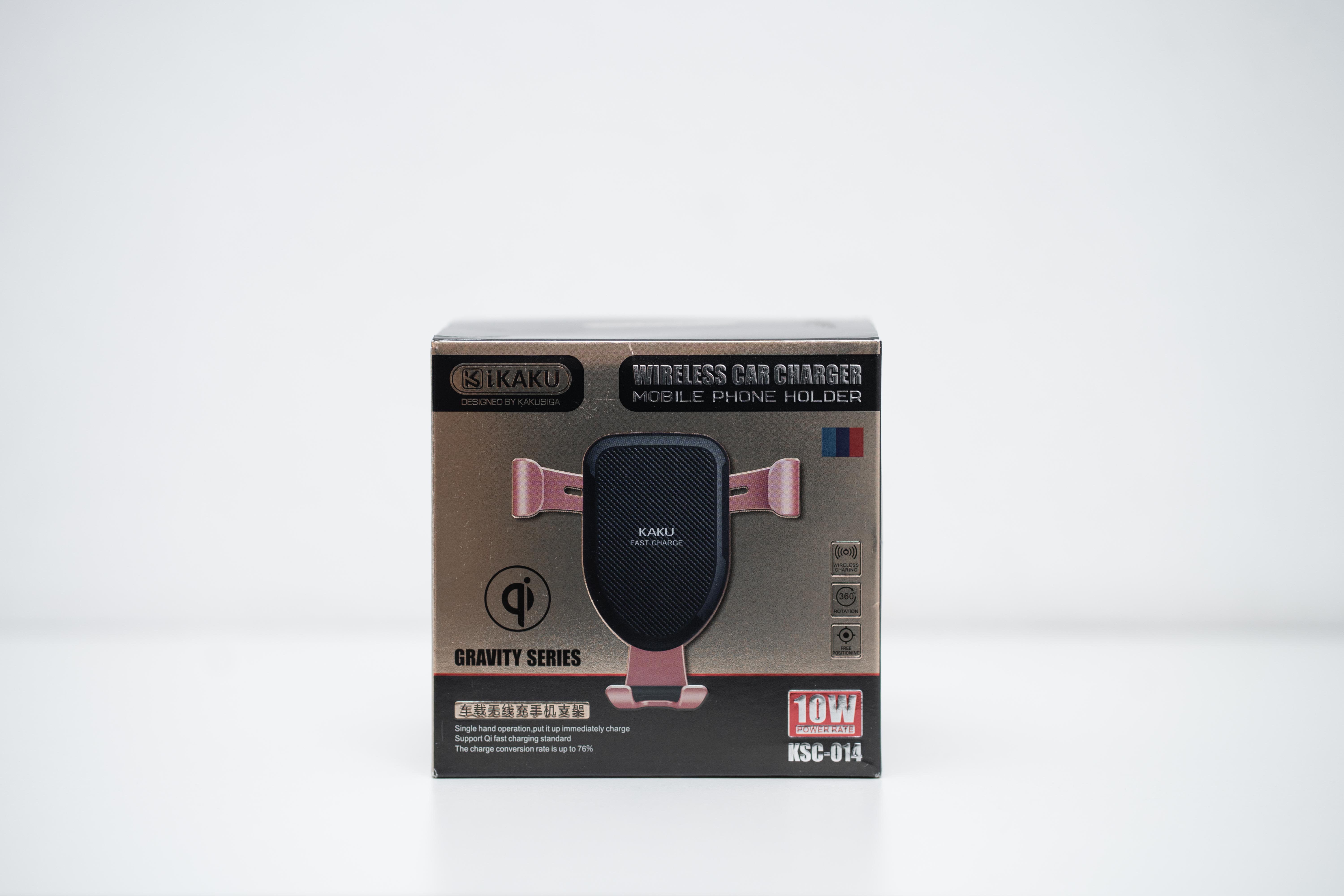 Soporte con carga inalambrica para auto Ikaku.