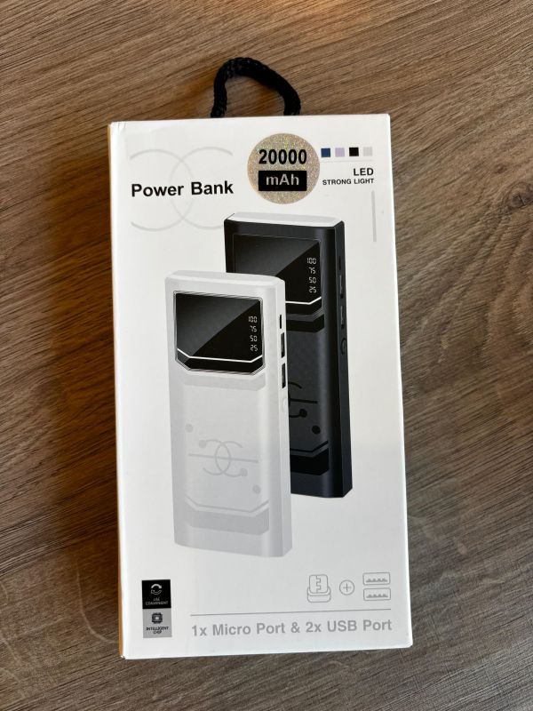 Bateria portatil 20.000 mAh.