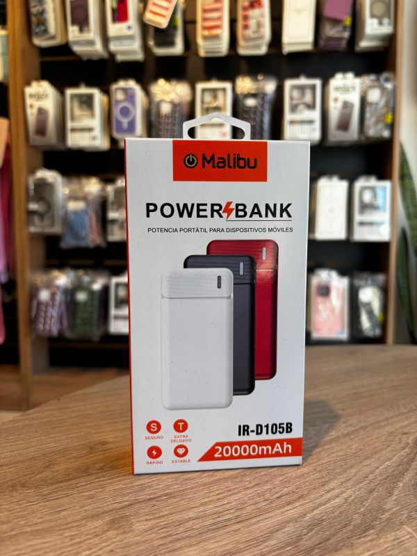 Bateria portatil 20.000 mAh Malibu.